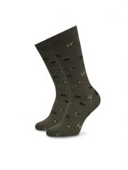 Barbour Skarpety Wysokie Męskie Mavin Dog MSO0068OL54 Zielony. Zielone skarpety Barbour, bez wzorów, z bawełny. Za 49.99 zł.
