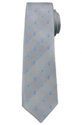 Szary Elegancki Krawat -Angelo di Monti- 6 cm, Męski, Błękitny Wzór Paisley, Nerka. Szare krawaty i muchy Angelo di Monti, bez wzorów. Za 45.00 zł.