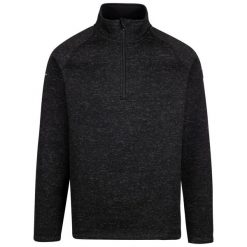 Bluza Męska Corsham Marl Half Zip Fleece Top. Czarne bluzy Trespass, na zimę, m, bez wzorów, bez kaptura. Za 132.99 zł.