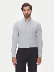 Lindbergh Koszula 30-203344B Błękitny Relaxed Fit. Niebieskie koszule Lindbergh, m, bez wzorów, z bawełny, bez kołnierzyka, bez ramiączek. Za 259.99 zł.