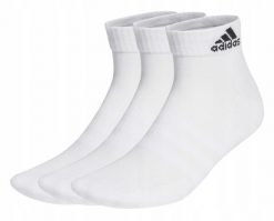 Skarpety stopki unisex Adidas 3 pary. Białe skarpety Adidas, bez wzorów, z bawełny. Za 42.99 zł.