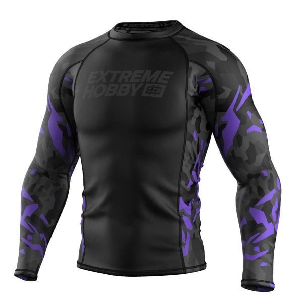 Koszulka sportowa męska Rashguard do MMA EXTREME HOBBY BLACK PANTHER. Czarne bielizna termoaktywna EXTREME HOBBY, m, bez wzorów, z bawełny, bez ramiączek, na fitness i siłownię. Za 198.00 zł.