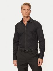 Hugo Koszula Keidi 50524849 Czarny Slim Fit. Czarne koszule Hugo, m, bez wzorów, z bawełny, bez kołnierzyka, bez ramiączek. Za 249.99 zł.