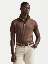 Polo Ralph Lauren Polo 710704319094 Brązowy Custom Slim Fit. Brązowe koszulki polo Polo Ralph Lauren, m, bez wzorów, z bawełny, bez kołnierzyka, bez ramiączek. Za 639.99 zł.