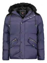 Geographical Norway Kurtka zimowa "Darwino" w kolorze granatowym rozmiar: S. Niebieskie kurtki Geographical Norway, na zimę, s, bez wzorów, bez kaptura. Za 176.91 zł.