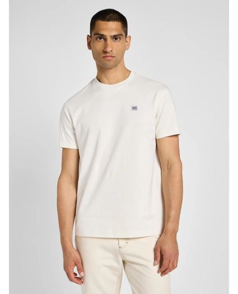 MESKA KOSZULKA LEE WW TEE ECRU 112355532. T-shirty Lee, xl, bez wzorów, bez kołnierzyka, bez ramiączek. Za 79.99 zł.