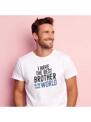 WOOOP Koszulka "I have the best brother in the world" w kolorze białym rozmiar: XXL. Białe bezrękawniki Wooop, xxl, bez wzorów, bez kołnierzyka, bez ramiączek. Za 56.99 zł.