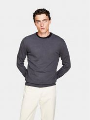 Sisley Sweter 10F2S1C78 Szary Slim Fit. Szare swetry rozpinane Sisley, m, bez wzorów, z bawełny, bez kołnierzyka, bez ramiączek. Za 409.99 zł.
