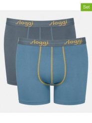 Sloggi Bokserki (2 pary) w kolorze niebieskim i szarym rozmiar: M. Niebieskie bokserki Sloggi, m, bez wzorów. Za 48.16 zł.