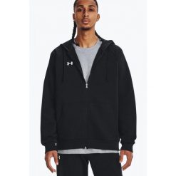 Bluza męska Under Armour Rival Fleece FZ Hoodie. Czarne bluzy z kapturem Under Armour, m, bez wzorów, z kapturem. Za 228.30 zł.