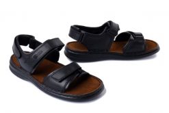 JOSEF SEIBEL Rafe 10104 35 602 schwarz/brasil, sandały męskie. Czarne sandały Josef Seibel, ze skóry, bez zapięcia. Za 246.42 zł.