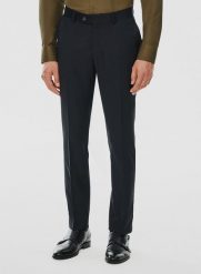 PAKO LORENTE – Spodnie garniturowe w kolorze granatowym. Eleganckie spodnie Pako Lorente, m, z lycry, eleganckie. Za 699.99 zł.