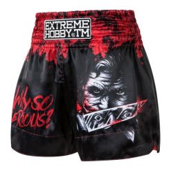 Spodenki Muay Thai męskie EXTREME HOBBY WHY SO SERIOUS. Czarne szorty EXTREME HOBBY, l, bez wzorów, z poliesteru, sportowe. Za 209.00 zł.