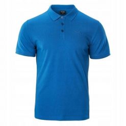 Koszulka Polo Męska Romso. Niebieskie koszulki polo Hi-tec, m, bez wzorów, bez kołnierzyka, bez ramiączek. Za 99.99 zł.