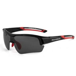 Okulary rowerowe polaryzacyjne do sportów MTB. Czarne okulary przeciwsłoneczne ROCKBROS. Za 123.60 zł.