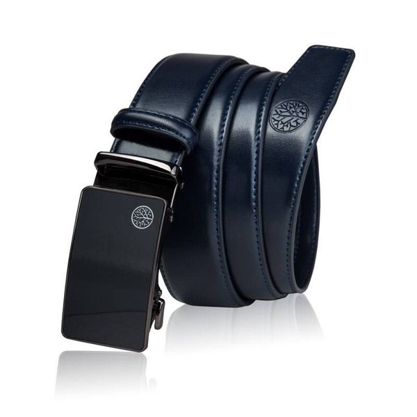 Skórzany pasek BETLEWSKI C35-KO GRANATOWY 110. Niebieskie paski Betlewski, bez wzorów, ze skóry. Za 99.00 zł.