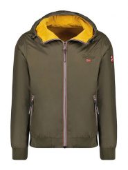 Geographical Norway Dwustronna kurtka przejściowa "Arrivial" w kolorze żółto-oliwkowym rozmiar: L. Brązowe kurtki Geographical Norway, l, bez wzorów, bez kaptura. Za 194.61 zł.