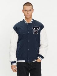 Tommy Jeans Kurtka bomber Colorblock Varsity DM0DM18702 Granatowy Regular Fit. Niebieskie kurtki Tommy Jeans, m, bez wzorów, z jeansu, bez kaptura. Za 499.99 zł.