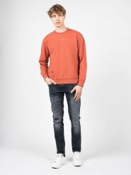 Pepe Jeans Bluza "David" | PM582169 | David | Mężczyzna | Czerwony, Pomarańczowy. Brązowe bluzy Pepe Jeans, m, bez wzorów, z bawełny, bez kaptura. W wyprzedaży za 199.00 zł.