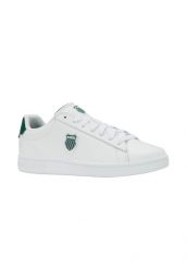 Buty K-Swiss COURT SHIELD II (04412-130-M). Białe buty turystyczne K-SWISS, bez wzorów, z materiału, bez zapięcia, trekkingowe. Za 217.50 zł.