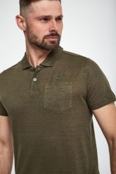 Polo męskie lniane AERONAUTICA MILITARE. Koszulki polo sportowe Aeronautica Militare, m, bez wzorów, bez kołnierzyka, bez ramiączek. Za 579.00 zł.