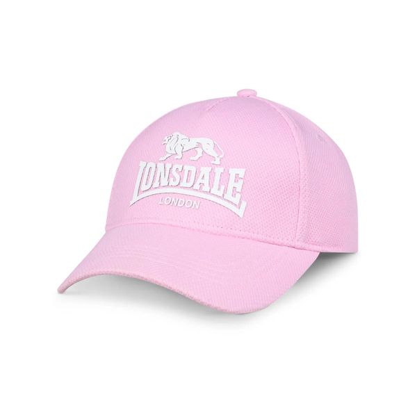 Czapka baseballowa z poliestru Lonsdale Beckbury. Białe czapki z daszkiem Lonsdale, bez wzorów, z materiału. Za 137.50 zł.