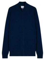 AUTHENTIC CASHMERE Kaszmirowy kardigan "Alabaron" w kolorze granatowym rozmiar: L. Niebieskie swetry rozpinane AUTHENTIC CASHMERE, l, bez wzorów, z kaszmiru, bez kołnierzyka, bez ramiączek. Za 418.69 zł.