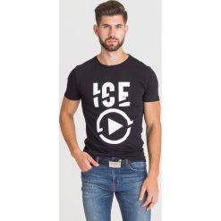 CZARNY T-SHIRT ICE PLAY. Czarne t-shirty ICE PLAY, l, bez wzorów, z bawełny, bez kołnierzyka, bez ramiączek. Za 114.50 zł.