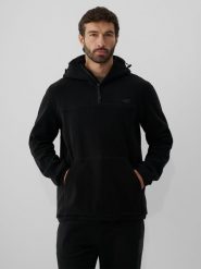 4F Polar regular z kapturem męski - czarny S. Czarne bluzy z polaru 4F, na jesień, m, bez wzorów, z polaru, z kapturem. Za 169.99 zł.