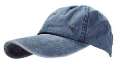 Letnia Męska Czapka z Daszkiem, Regulowane Zapięcie, Granatowa. Niebieskie czapki z daszkiem Pako Jeans, na lato, bez wzorów, z bawełny. Za 55.00 zł.