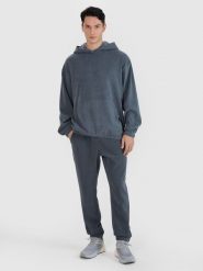 4F Spodnie dresowe joggery męskie - szare L. Szare joggery i bojówki 4F, l, bez wzorów, z dresówki, sportowe. W wyprzedaży za 99.99 zł.