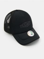 Czapka z daszkiem i haftem - czarny. Czarne czapki z daszkiem Sinsay, bez wzorów. Za 19.99 zł.