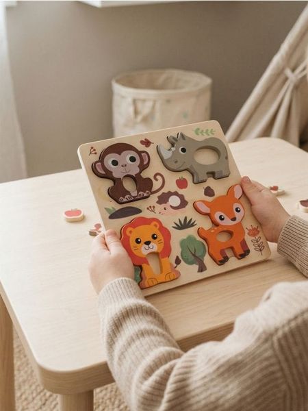 Drewniane puzzle z motywem zwierząt 5 pack - wielobarwny. Torby na ramię Sinsay, bez wzorów, bez dodatków. Za 19.99 zł.