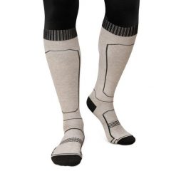 Skarpety narciarskie z wełny Sporty zimowe Siroko Ultimate GLIDE Sand. Brązowe skarpety SIROKO, bez wzorów, z wełny. Za 127.00 zł.