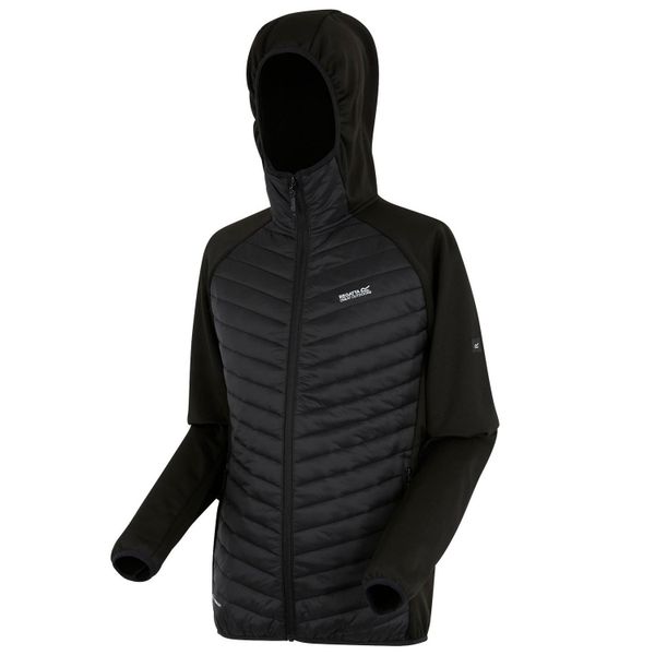 Kurtka męska hybrydowa Andreson. Czarne kurtki Regatta, m, bez wzorów, z materiału, z kapturem. Za 151.99 zł.