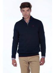 The Time of Bocha Sweter w kolorze granatowym rozmiar: XL. Niebieskie swetry nierozpinane The Time of Bocha, xl, bez wzorów, z bawełny, bez kołnierzyka, bez ramiączek. Za 140.53 zł.