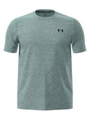 Under Armour Koszulka funkcyjna w kolorze miętowym rozmiar: L. Zielone t-shirty sportowe Under Armour, bez wzorów, z materiału, bez ramiączek, outdoorowe. Za 144.58 zł.