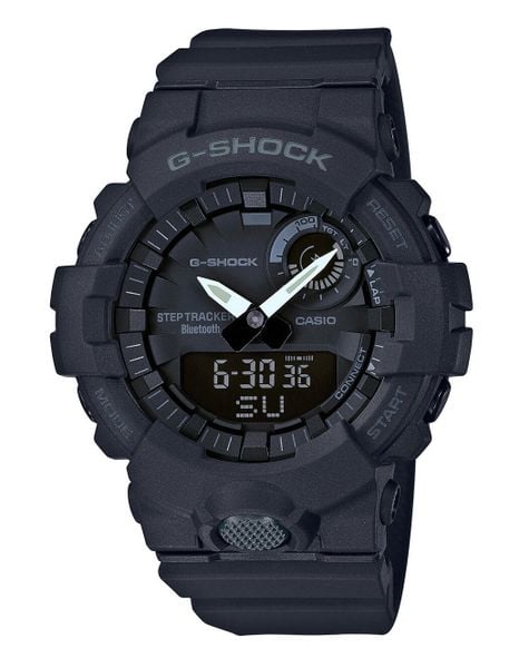 Zegarek męski Casio GBA-800-1AER, Quartz, 48mm, 20ATM. Czarne, cyfrowe zegarki Casio, szklane. Za 599.80 zł.