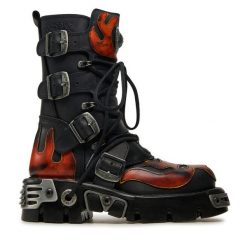 Glany NEW ROCK. Czarne trapery NEW ROCK, bez zapięcia. Za 1,629.00 zł.