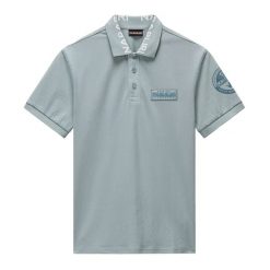 Koszulka polo męska Napapijri E-Amundsen 1. Zielone koszulki polo sportowe Napapijri, l, bez wzorów, bez kołnierzyka, bez ramiączek. Za 239.99 zł.