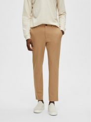 Selected Homme Spodnie materiałowe 16085270 Brązowy Slim Fit. Brązowe spodnie materiałowe Selected Homme, m, bez wzorów, z materiału. Za 139.99 zł.