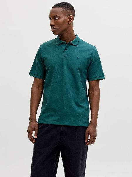 Jack & Jones Koszulka polo "Austin" w kolorze morskim rozmiar: L. Niebieskie koszulki polo Jack & Jones, l, bez wzorów, bez kołnierzyka, bez ramiączek. Za 91.77 zł.