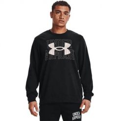Bluza sportowa męska Under Armour Rival Terry. Czarne bluzy bez kaptura Under Armour, l, bez wzorów, z materiału, bez kaptura. Za 341.00 zł.