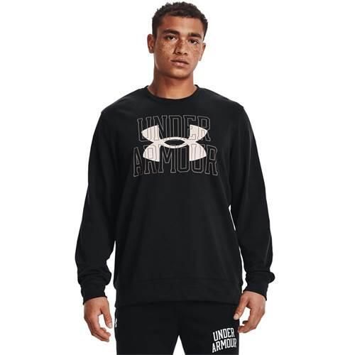 Bluza sportowa męska Under Armour Rival Terry. Czarne bluzy bez kaptura Under Armour, l, bez wzorów, z materiału, bez kaptura. Za 341.00 zł.