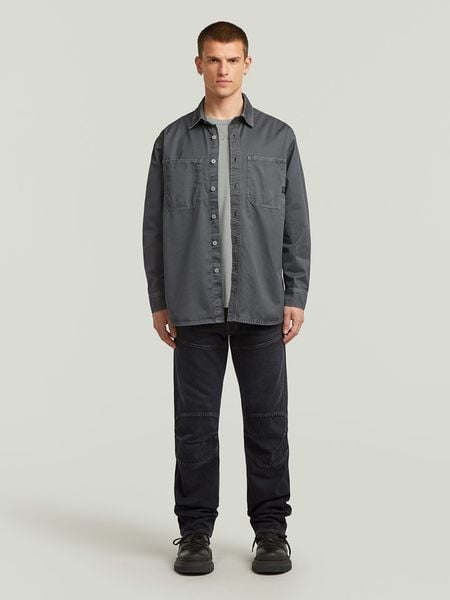 G-Star Koszula - Relaxed fit - w kolorze szarym rozmiar: L. Szare koszule G-Star, l, bez wzorów, z bawełny, bez kołnierzyka, bez ramiączek. Za 252.71 zł.