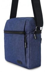 Męska Torebka Na Ramię - (Listonoszka) - Pako Jeans - Ciemnoniebieska. Niebieskie torby na ramię Pako Jeans, bez wzorów, z jeansu, na ramię, małe, bez dodatków. Za 49.99 zł.