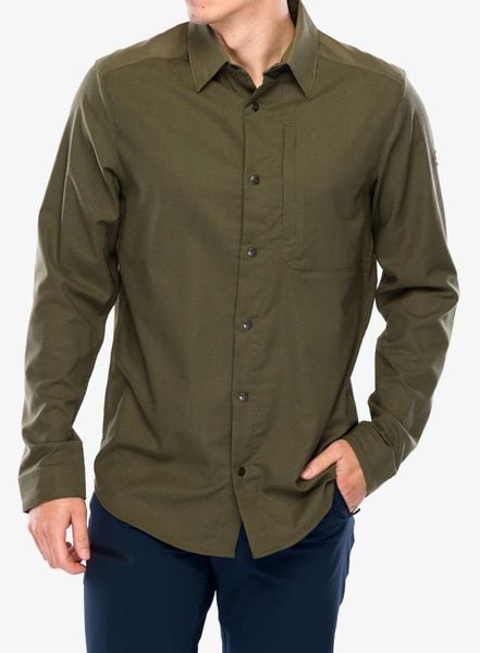 Koszula turystyczna Fjallraven Keb Trekking Shirt LS. Zielone koszule Fjällräven, m, bez wzorów, z materiału, bez kołnierzyka, bez ramiączek. Za 692.99 zł.