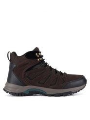 Hunter Trekkingi MASON MID HIKER WP Brązowy. Brązowe botki sznurowane Hunter, bez wzorów, ze skóry, bez obcasa, bez zapięcia. Za 379.99 zł.