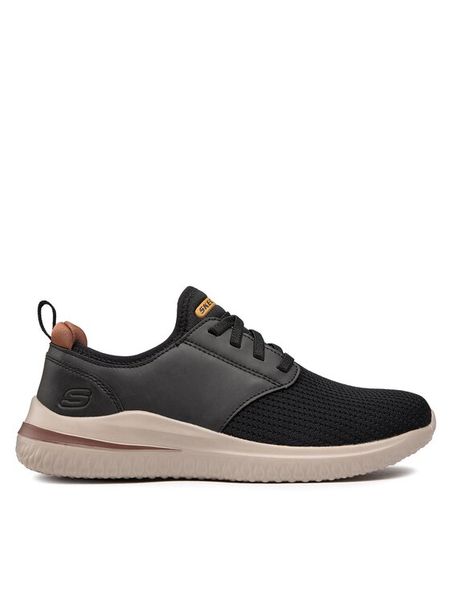 Skechers Sneakersy Mooney 210239/BLK Czarny. Czarne buty sportowe casual Skechers, bez wzorów, z materiału, bez zapięcia. Za 269.99 zł.