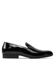 Calvin Klein Półbuty HM0HM01599 Czarny. Czarne eleganckie półbuty CALVIN KLEIN, bez wzorów, z lakierowanej skóry, bez obcasa, bez zapięcia. Za 419.99 zł.